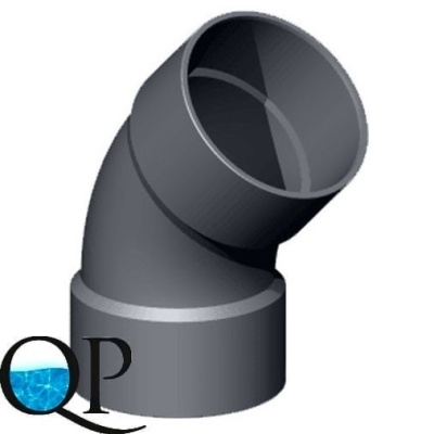 Отвод плавный 45º ПВХ CEPEX (клеевой) 1