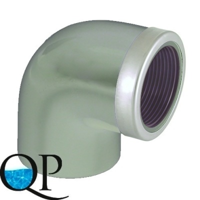 Отвод 90º ХПВХ Corzan® CEPEX (клеевой-внутр. резьба BSP, усиленная кольцом) 1